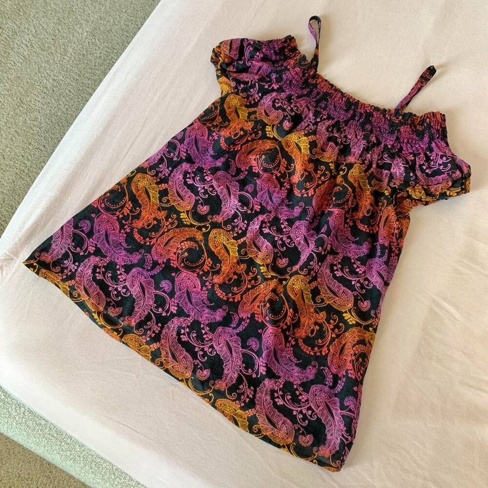 Express Off Shoulder Patterned Top - M